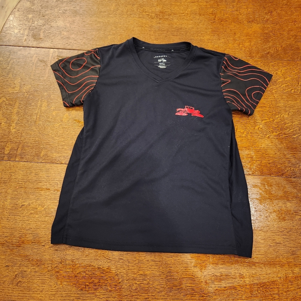 Spacecraft Black and Red Women's Jersey Top